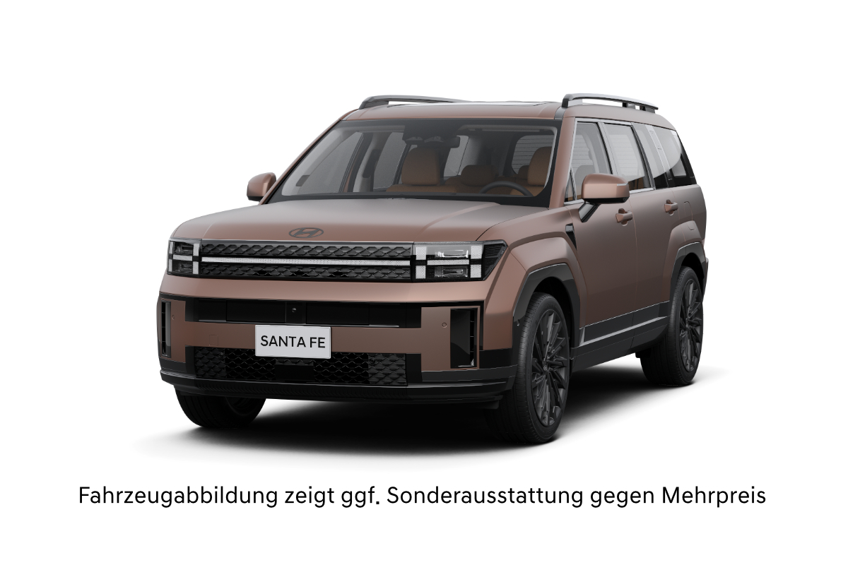 Ein Hyundai Santa Fe auf weißem Hintergrund 
