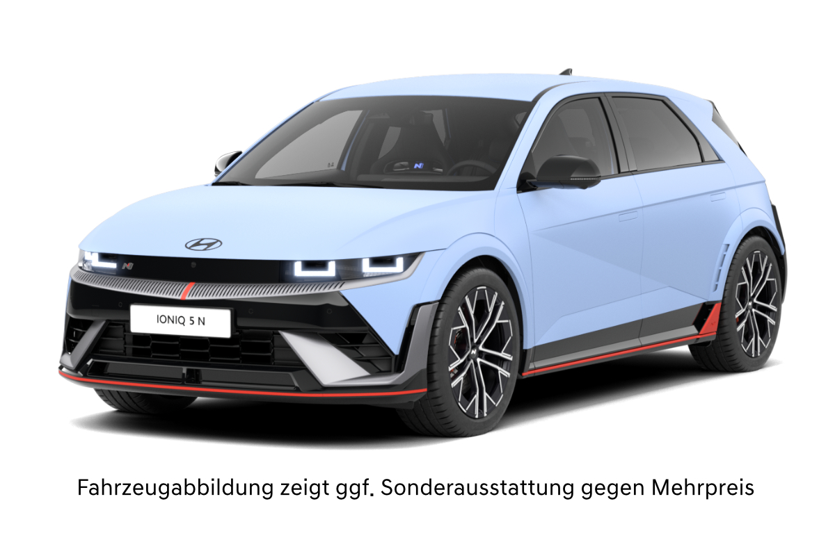schwarzer Hyundai IONIQ 5 auf weißem Hintergrund