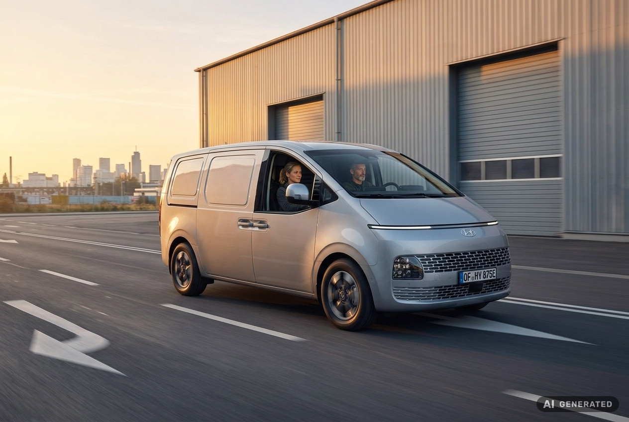 Fahrerkabine des Hyundai STARIA Cargo Elektro
