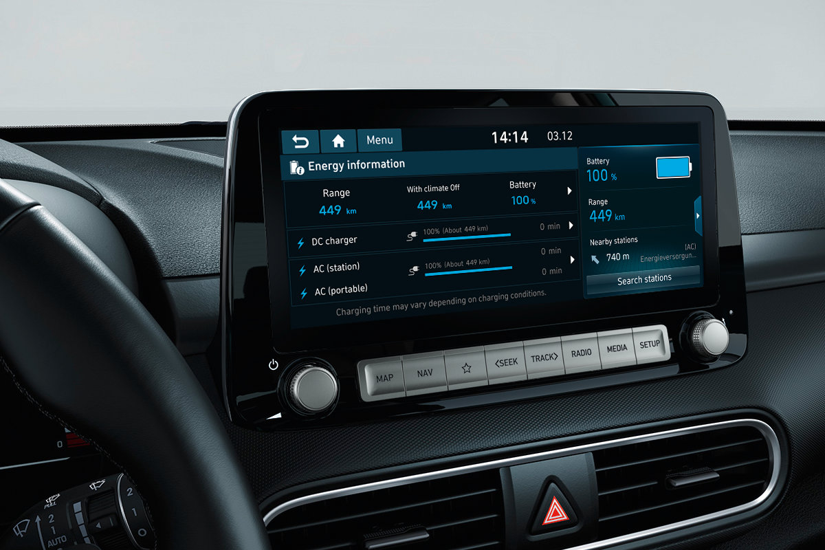 KONA Elektro Touchscreen