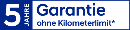 5 Jahre Garantie ohne Kilometerlimit Logo